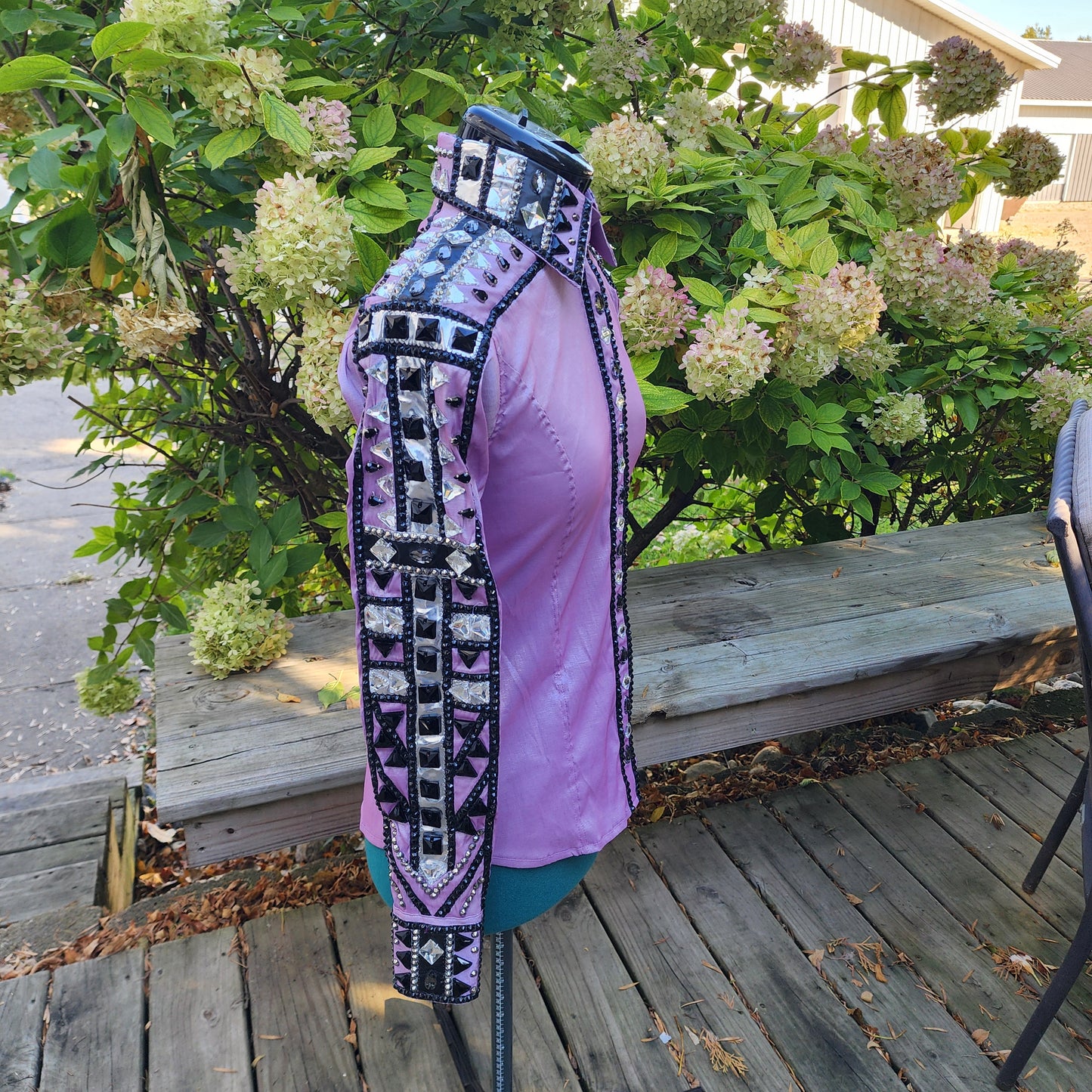 CUSTOM ORDER Lavender taffeta day shirt