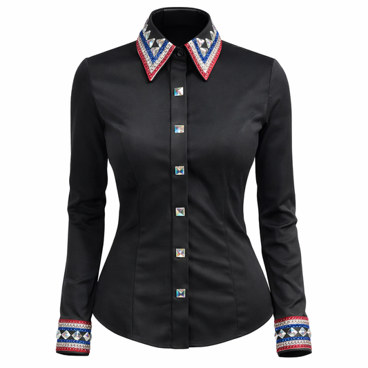 Large black red white & blue day shirt