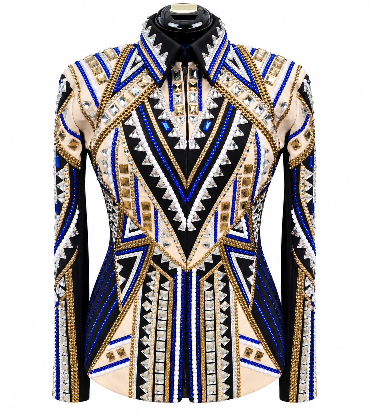 Large Black Gold & Blue Showmanship jacket
