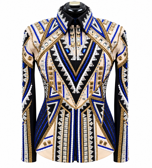 Large Black Gold & Blue Showmanship jacket