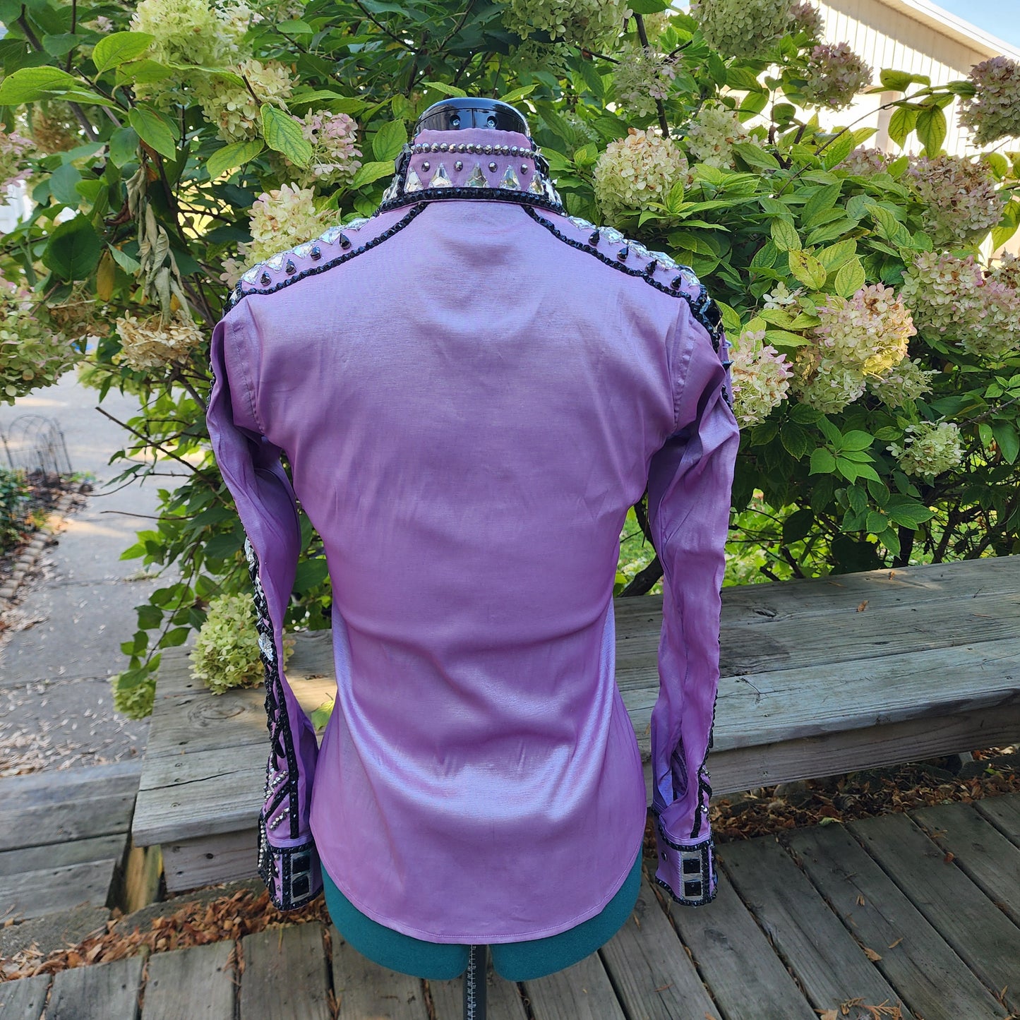 CUSTOM ORDER Lavender taffeta day shirt