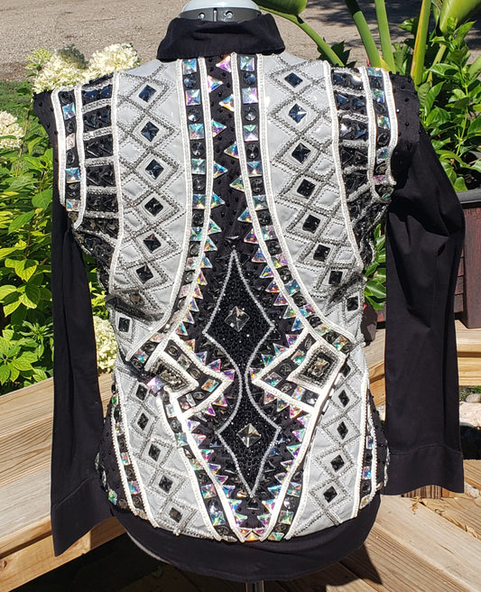 CUSTOM Grey Diamonds Western Pleasure Vest