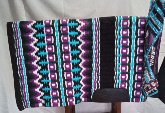 CUSTOM  Black Teal & Purple top & pad