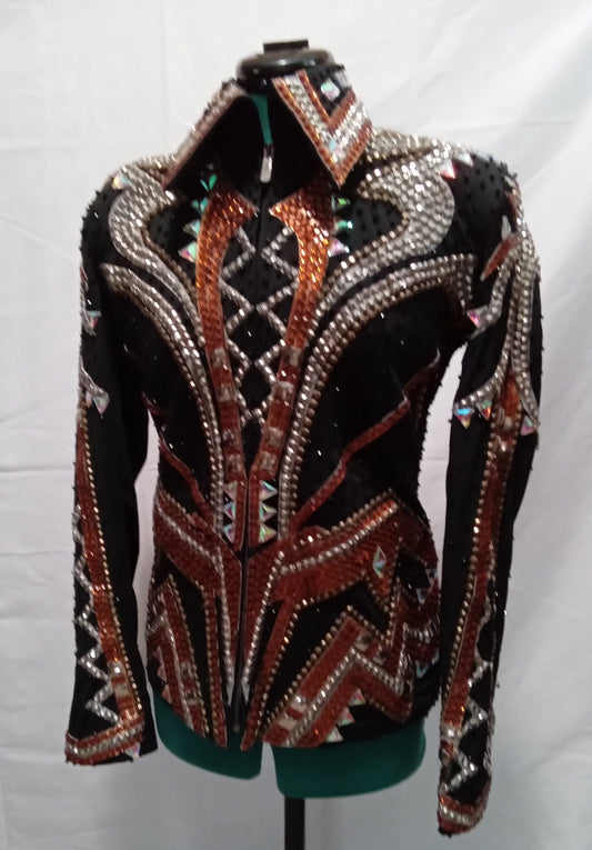 CUSTOM Amber & Silver Showmanship Jacket
