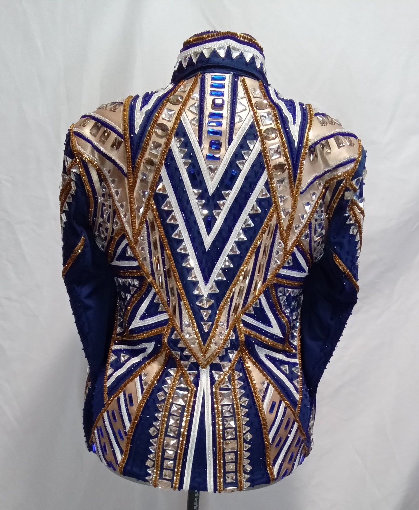 CUSTOM Navy & Gold Glitz Showmanship Jacket