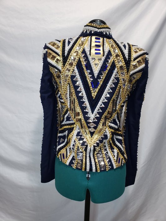 CUSTOM Navy Gold & White Jacket