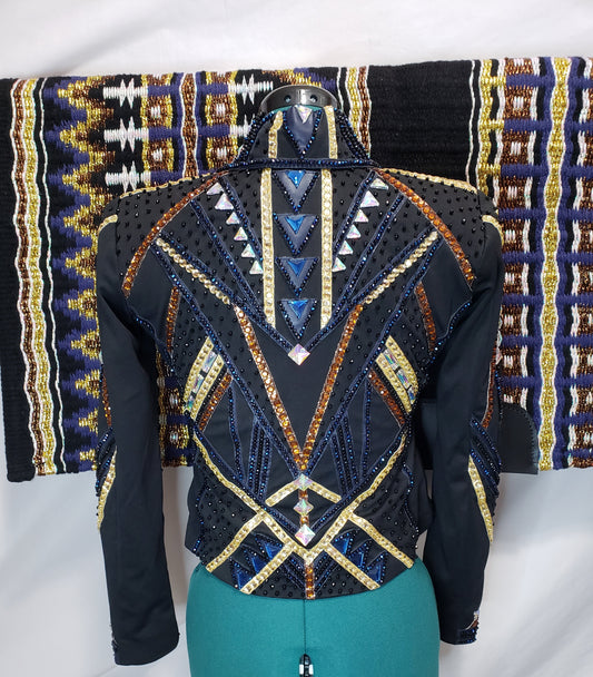CUSTOM Black base Western Pleasure Jacket