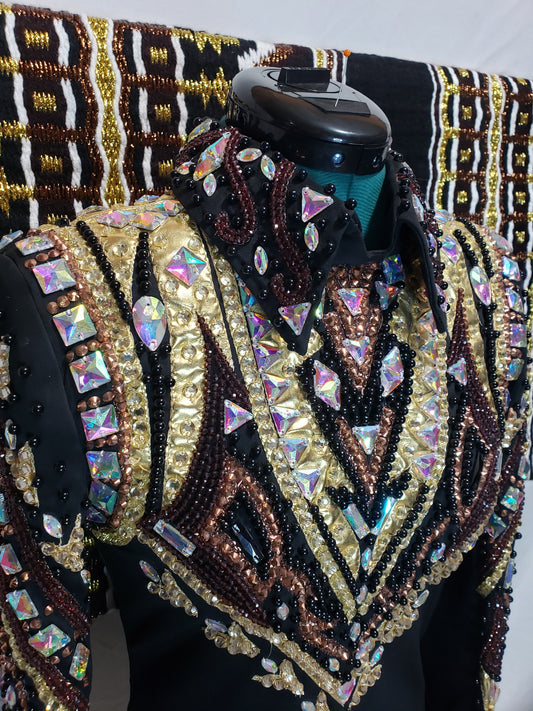 CUSTOM Gold Black & Bronze Shirt