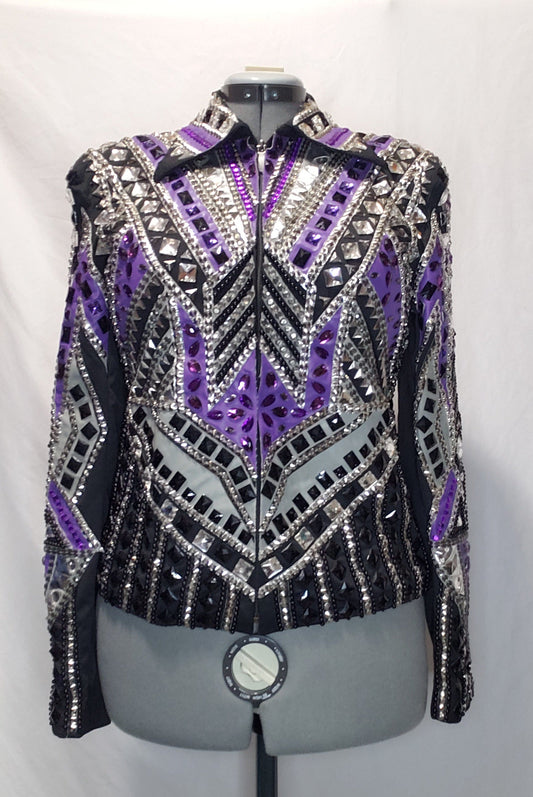 CUSTOM Black, Purple, & Grey Jacket