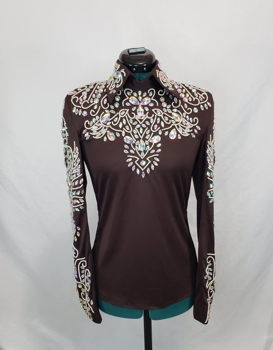 CUSTOM Chocolate & Pearl Top & pad set