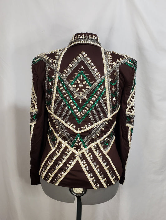 CUSTOM Chocolate & Green Jacket