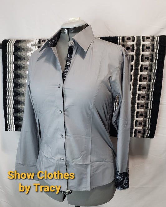 B Small & Large Grey & Black Shirt
