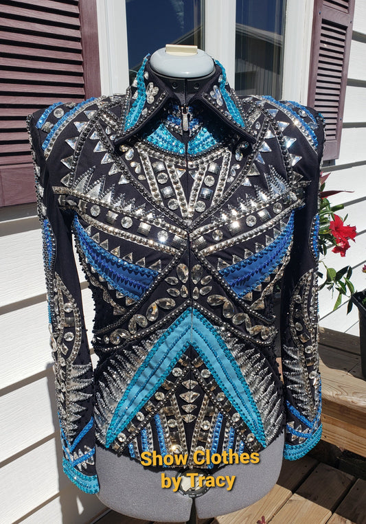 CUSTOM Turquoise Showmanship Jacket