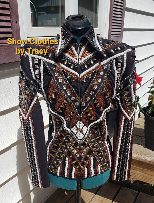 CUSTOM Amber & Pearl Showmanship Jacket