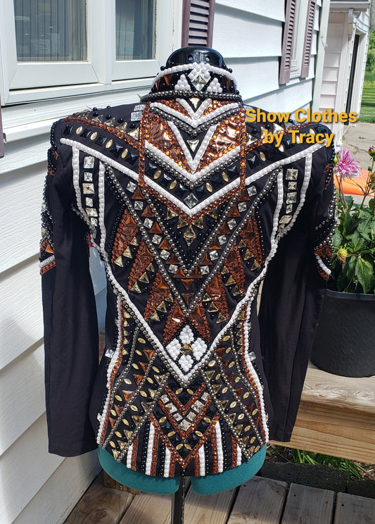 CUSTOM Amber & Pearl Showmanship Jacket
