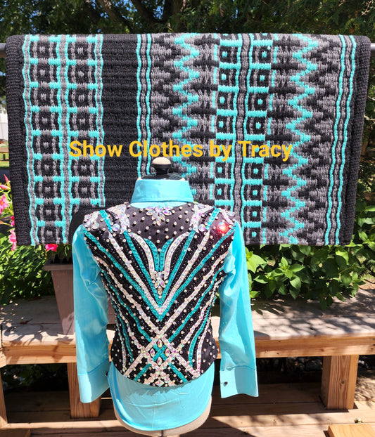 CUSTOM Teal Vest shirt & Pad set