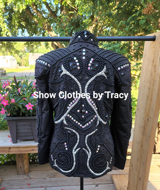 CUSTOM Black & Silver Showmanship Jacket