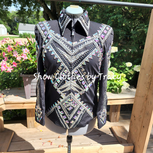 CUSTOM Black & Silver Showmanship Jacket