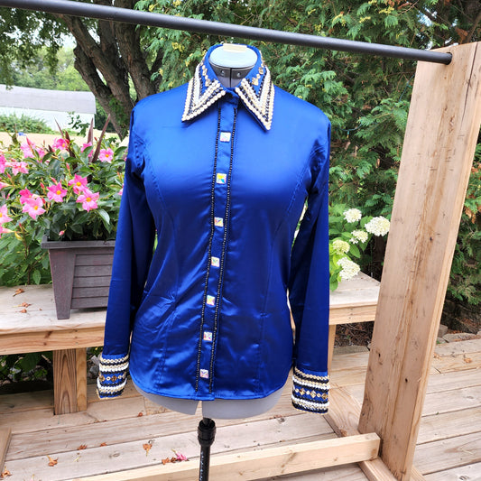 CUSTOM Blue Stretch Taffeta Day Shirt