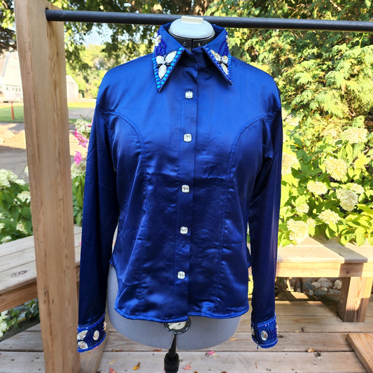 A XL Blue Stretch Taffeta Day shirt