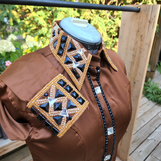 CUSTOM Camel Stretch Taffeta Day Shirt