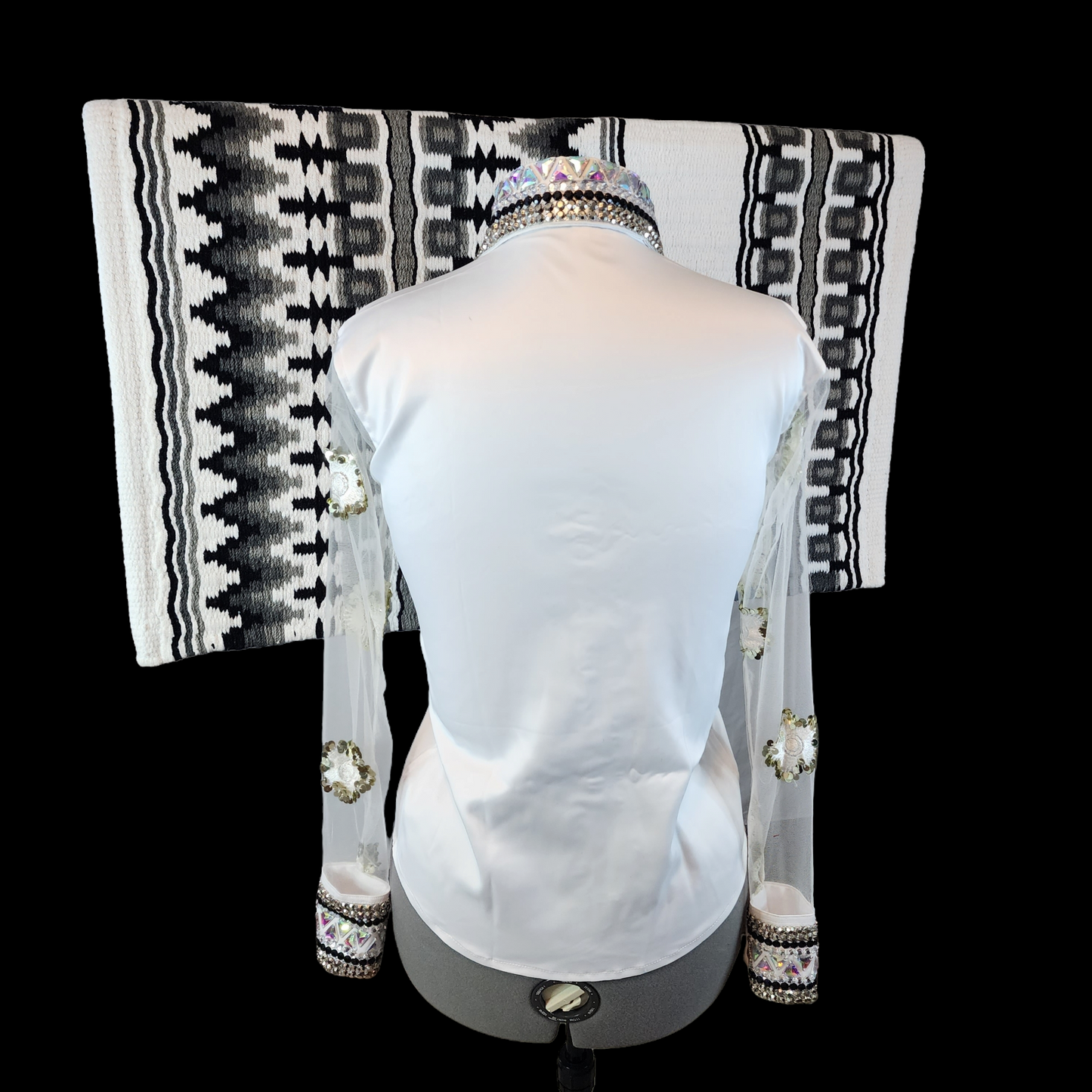 CUSTOM ORDER White Sheer sleeve day shirt