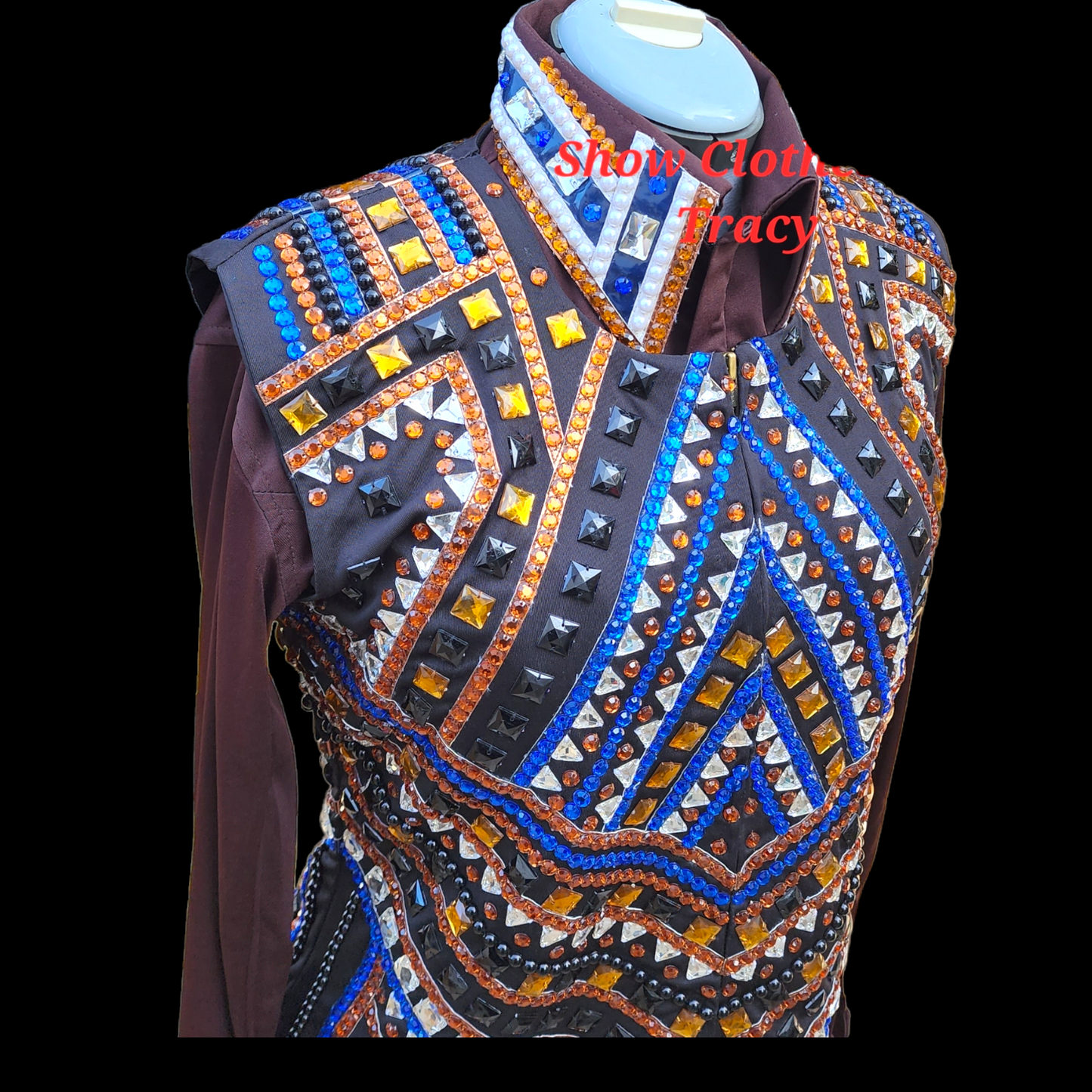 A XL Blue & Amber Vest, shirt, & pad set