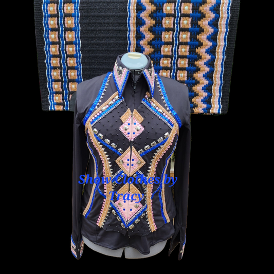 A XL Pink, Blue, Tan Vest & day shirt