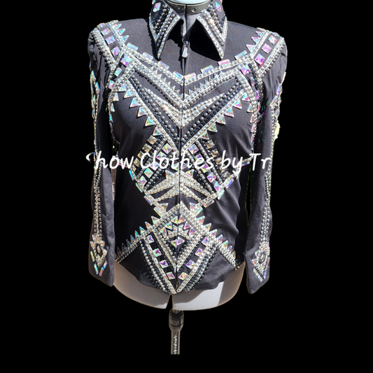 A XL Black & Silver Showmanship Jacket