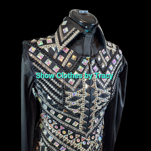 A XS Black & silver vest