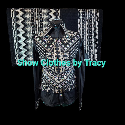 A XS Black & silver vest