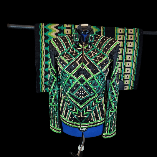 CUSTOM Black & Green Jacket